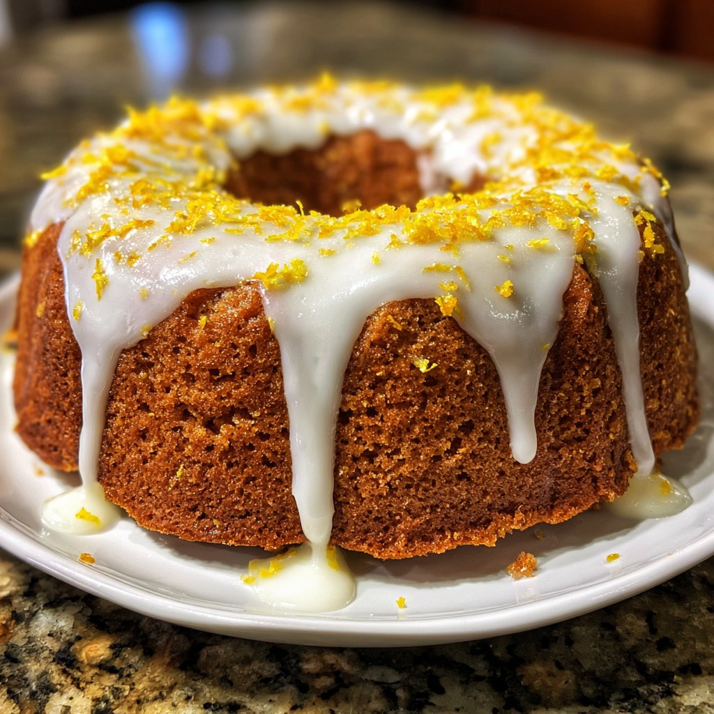 Karottenkuchen Mit Zitronenglasur