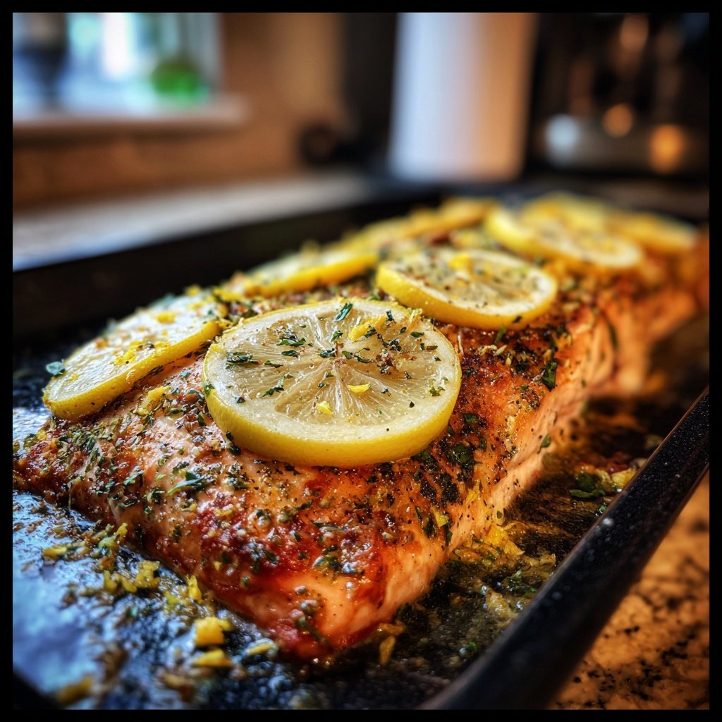 Kalorienarme Ofen Lachs Mit Zitrone