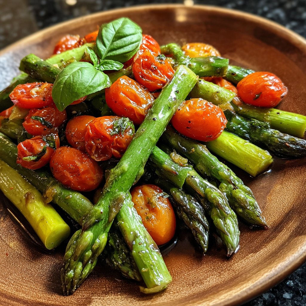 Grüner Spargel Mit Tomaten