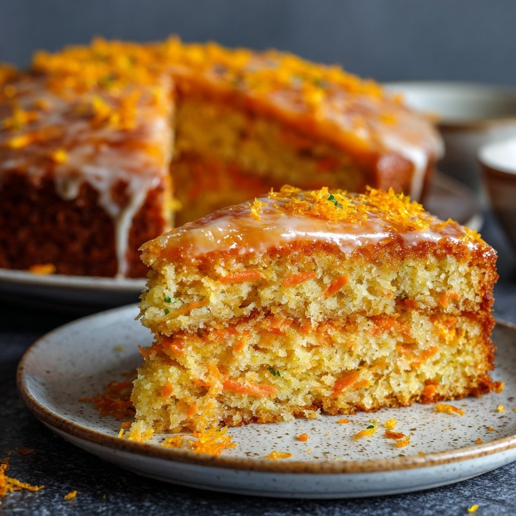 Karottenkuchen Mit Orangen Glasur