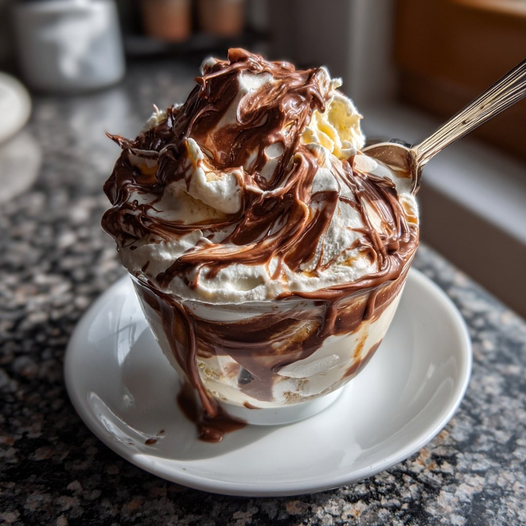 Schokoladen Eis Mit Sahne Selbstgemacht