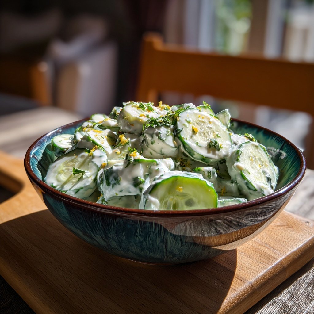 Gurkensalat Mit Joghurt Zum Grillen