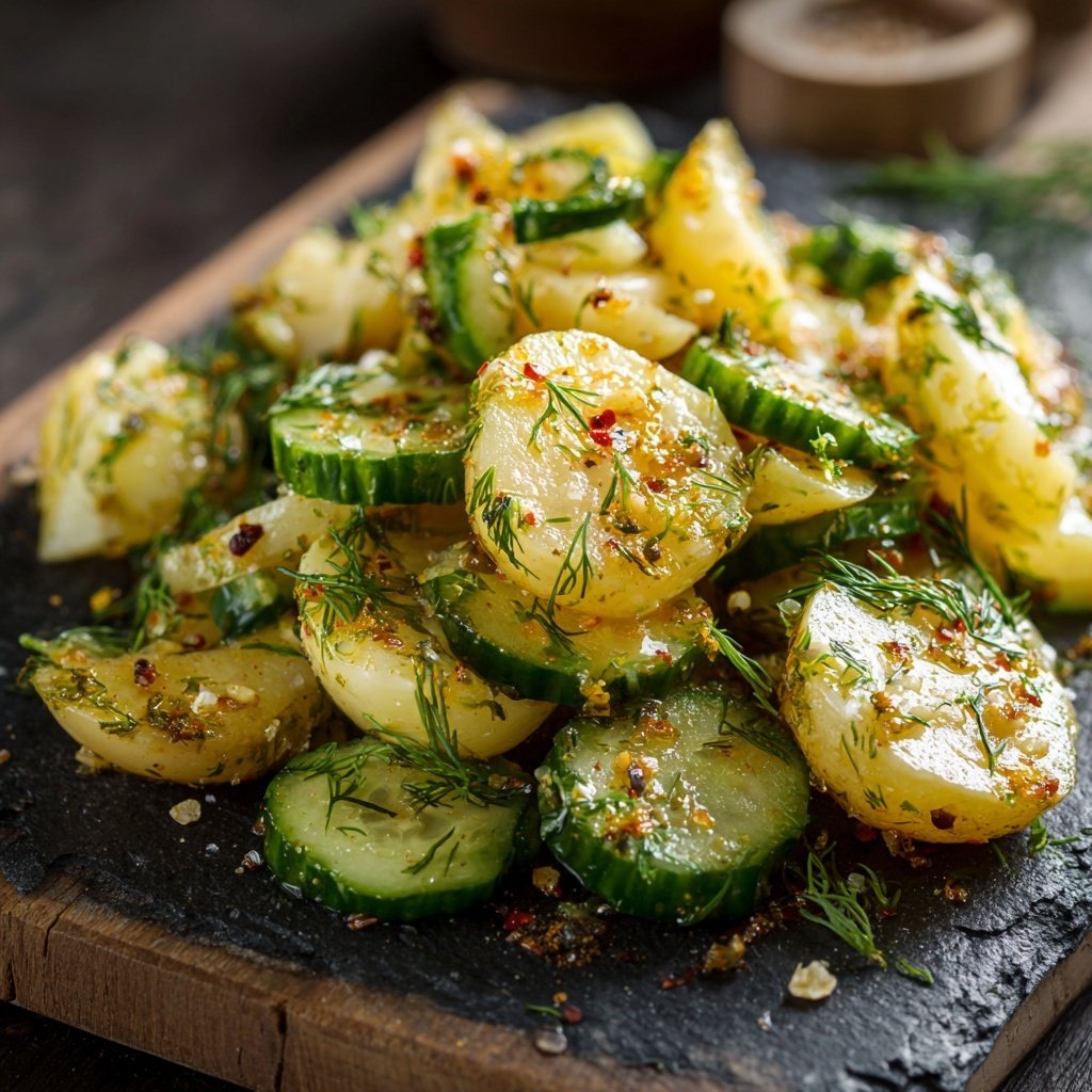Kartoffel Gurken Salat Zum Grillen Mit Dill