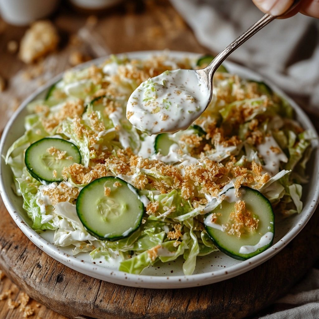 Leckerer Chinakohl-Salat mit Gurke & Joghurt